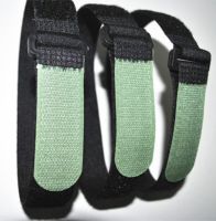 Reverse buckle Velcro strap reusable length clamping strap with plastic buckle end. hook and loop ties for packaging