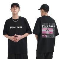 Rapper Lil Uzi Vert Pink Tape Cetak Grafis Kaus Lengan Pendek Pria Rap Rock T-Shirt Pria Keren Streetwear Fashion Uniseks S-4XL-5XL-6XL