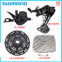 SHIMANO CUES ความเร็ว1X10 Groupset สำหรับ MTB Bike SL-U6000คันเกียร์ RD-U6000-SGS ชุดรางโซ่ล้อหลังอะไหล่รถจักรยานดั้งเดิม