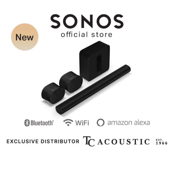 [New] 7.1.4 Sonos Arc Soundbar with Era 300 Pair and Sub Wireless Home Theater Sound System