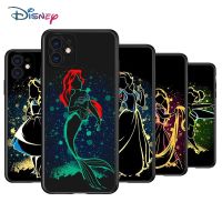 Elsa Ariel Princess Phone Case For Apple iPhone 14 13 12 11 Pro Max Mini XS Max X XR 7 8 Plus 5S Silicone Black Shell  Screen Protectors