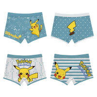 (ร้อน) Pokemon Knickers กางเกง Pikachu อะนิเมะเด็กชุดชั้นในเด็กการ์ตูนกางเกงขาสั้นผ้าฝ้ายนุ่มกางเกงกางเกงเด็ก4รูปแบบชุด