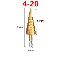 3-12mm 4-12mm 4-20mm Hss Straight Groove Step Drill Bit Titanium Coated Wood Metal Hole Cutter Core Drilling Tools Set