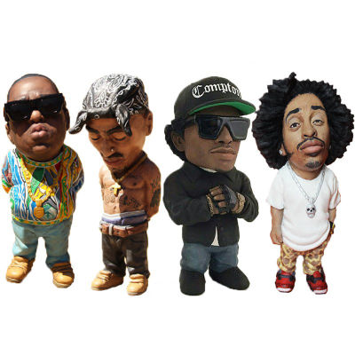 Mini Hip Hop Rapper Figurine Decoration Ornaments Resin Trend Hip Hop Bro Set for Home Indoor Decorations Party Fans Collect