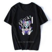 Harajuku Streetwear Ulzzang Personality Clothing Japan Casual Loose Anime Dark T-Shirt Summer Vintage Chic Fun Tops Large Size XS-4XL-5XL-6XL แฟชั่นแขนสั้นผ้าฝ้าย