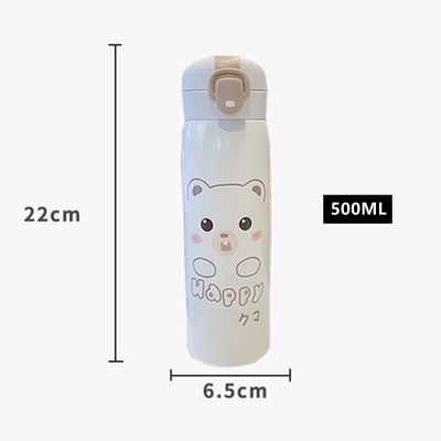 500Ml Cartoon Stainless Steel 304 Vacuum Flask Portable Kids Thermos Mug Child Thermal Water Bottle TumblerTH