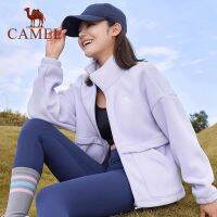 Cameljeans เสื้อแจ็กเก็ตเสื้อคาร์ดิแกนขนแกะฤดูใบไม้ร่วงและฤดูหนาวผู้หญิงแจ็คเก็ตผ้าขนแกะคอตั้ง