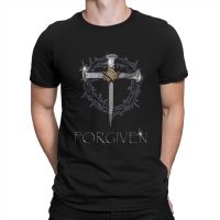 Forgiven Nails Cross And Crown Of Thorns Design Classic MenS T Shirts Jesus God Casual Tee Shirt Short Sleeve Crewneck T-Shirt