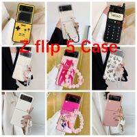 เคสโทรศัพท์ Samsung Galaxy Z Flip 5 Z-Flip5พับได้ Z-5พับได้เคสป้องกันการตกหน้าจอคู่โทรศัพท์มือถือเทพนิยายสร้อยคอแบบจี้ห้อย Bishōjo