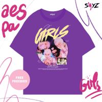 [S-5XL]T-shirt  (พร้อมส่ง) เสื้อยืด ลาย Aespa Girls mask ver all member by sayzS-5XLS-5XL