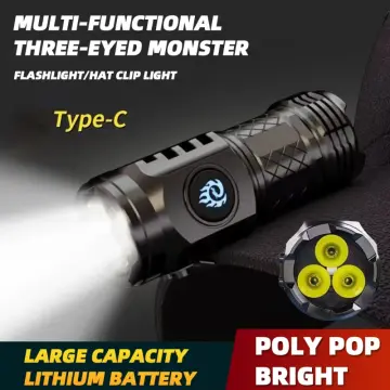 Three-Eyed Monster Mini Flashlight Flash Super Power Waterproof Outdoor  Hiking~