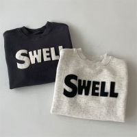 Family Matching Clothes Spring Autumn Cotton Patchwork Letter Sweater Father Son Long-sleeve Shirt Mother Daughter Look