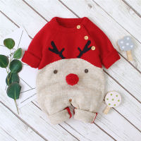 Ma&amp;Baby 0-18M Christmas Baby Clothes Newborn Infant Boy Girl Deer Romper Knitted Warm Jumpsuit Xmas Baby Costumes Clothes