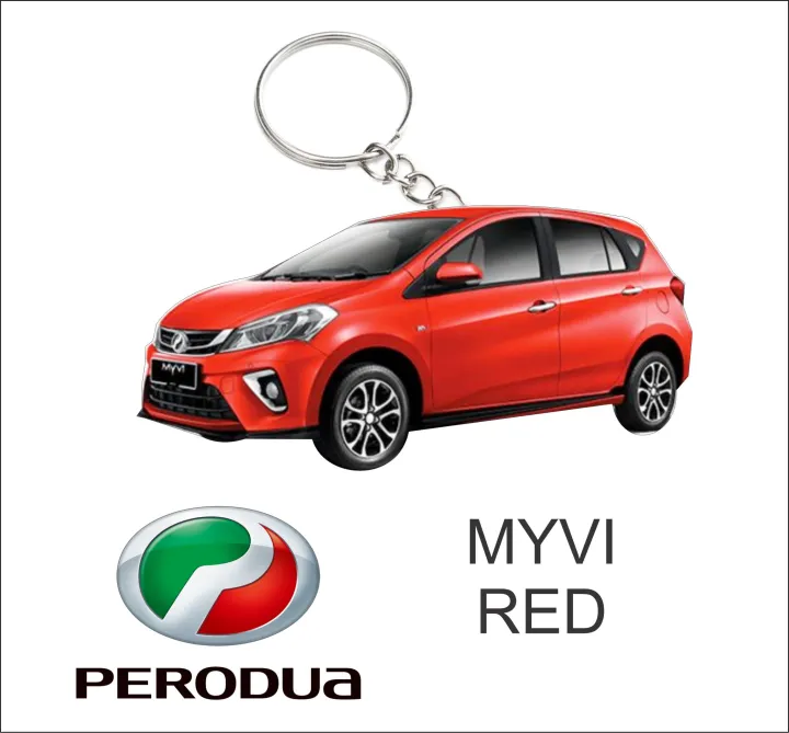 Perodua Myvi Red Keychain Lazada