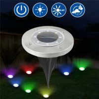 【LZ】┇  8 led solar gramado quintal luz led enterrado jardim decorativo colorido lâmpada à prova dwaterproof água ao ar livre caminho luzes de ponto subterrâneo