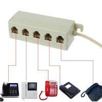 Gracekarin Outlet Telephone Line Splitter RJ11 Jack 5 Way Telephone Phone Modular Plug 6P4C Adapter Hot