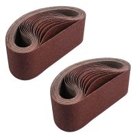 36 Pack Sanding Belts 3X21 Inches(75X533mm) Aluminum Oxide Sanding Belt (3 Each of 60 80 120 180 240 400 Grits)