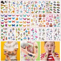 10Sheets Children Cute Cartoon Unicorn Temporary Tattoo Stickers Baby Shower Kids Body Makeup Sticker Tattoos Mermaid Party