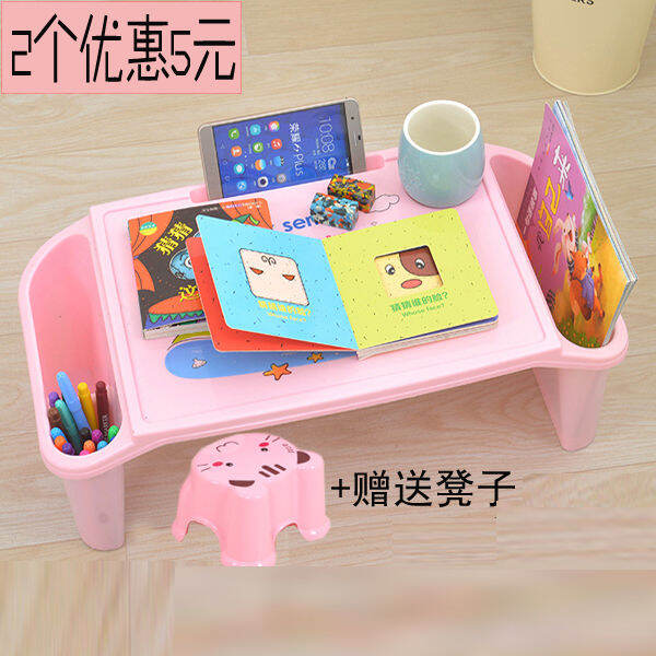 Children's plastic study desk student laptop bed nonfolding dormitory