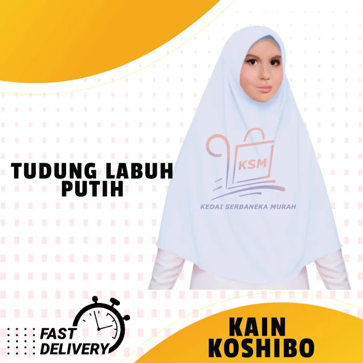 TUDUNG LABUH SEKOLAH PUTIH - TL001 | Lazada