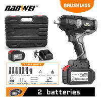 NANWEI 600N อุตสาหกรรม Brushless ลิเธียมประแจแรงบิดสูงไร้สายประแจไฟฟ้ากำจัดง่ายของยางรถยนต์