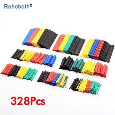 328pcs/Set Polyclinic Shrinking Assorted Heat Shrink Tube Wire Cable sleeve shrinkable tube Insulated Tubing Set Electrical Circuitry Parts