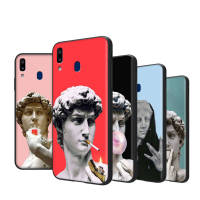 David Statue อ่อนนุ่ม เคสโทรศัพท์ หรับ Realme C33 C12 C21 XT C25Y C17 C1 C21Y X2 C11 V11S C20 C20A C3 C15 C30 C2 C25S V11 C31 Pro Black ปก