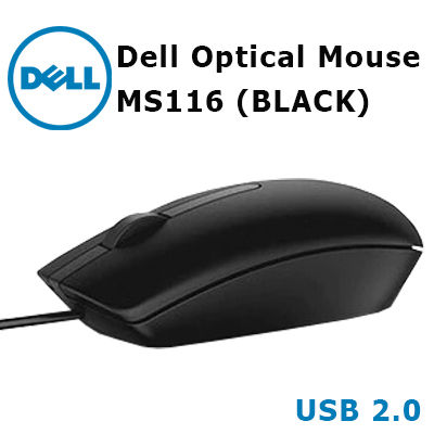 Dell Optical Mouse- MS116 (BLACK)