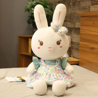 Cool Flower Cloth Rabbit Plush Toy Little White Rabbit Doll Sleep Doll Girl Birthday Childrens Day Gift