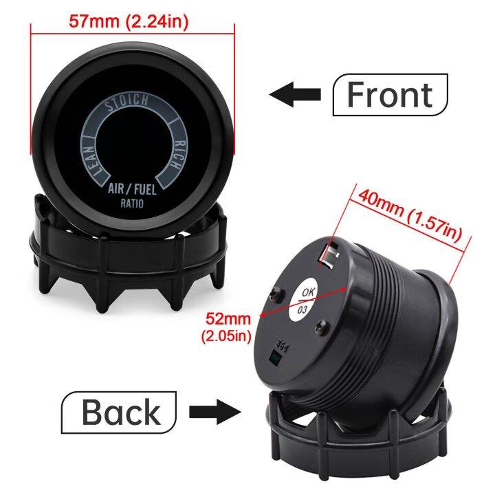HD 52mm 12V car digital air fuel ratio meter, with bracket DIY