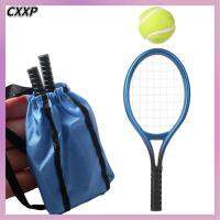 CXXP 4PCS/Set ของเล่นสำหรับเด็ก ของขวัญสำหรับเด็ก แบบจำลองฉาก อุปกรณ์บ้านตุ๊กตา ชุดอุปกรณ์กีฬา ชุดแร็กเก็ตเทนนิสตุ๊กตา กระเป๋าแร็กเก็ตขนาดเล็ก