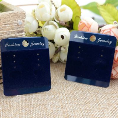 （A SHACK）✉✜✌ 100pcs/lot Stud Earring Velvet Fabric Jewelry Display Card Packaging Tags Handmade DIY Accessories