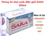 Thùng 24 chai nước điện giải SAKA 555ml Lốc 6 chai nước điện giải SAKA