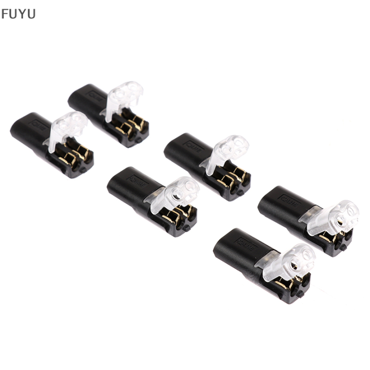 fuyu-10pcs-2pin-pluggable-spring-scotch-lock-wire-connector-สำหรับ18-24awg-connector