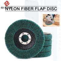 ▽ 4.5 115mm Nylon Fiber Flap Polishing Wheel Disc 180 Grit For Angle Grinder For Wood Metal Buffing