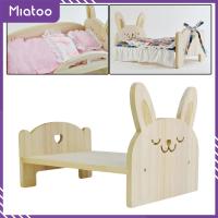 Miatoo เฟอร์นิเจอร์ในบ้านตุ๊กตาจิ๋ว1/6เตียงไม้ประดับสำหรับตุ๊กตาของเล่นแกล้งฉากชีวิตอุปกรณ์ประกอบฉากห้องนอน