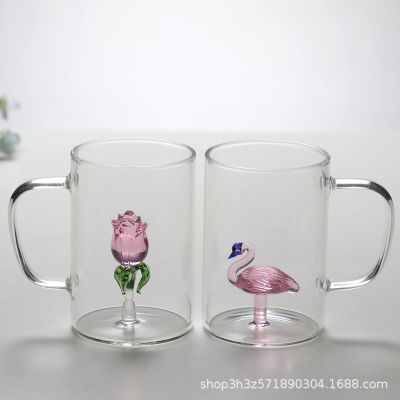 ❃☋✆  Italian style plant cup glass cute gift home three-dimensional handmade heat-resistant