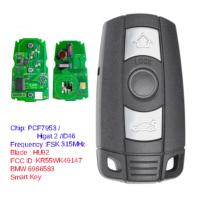 Keyless-Goฟังก์ชั่นเต็มรูปแบบอัจฉริยะกุญแจรีโมต315Mhz/868Mhz Pcf7953ชิปสำหรับBmw Cas3 3/5 Series X5 2006-2011 Kr55wk491