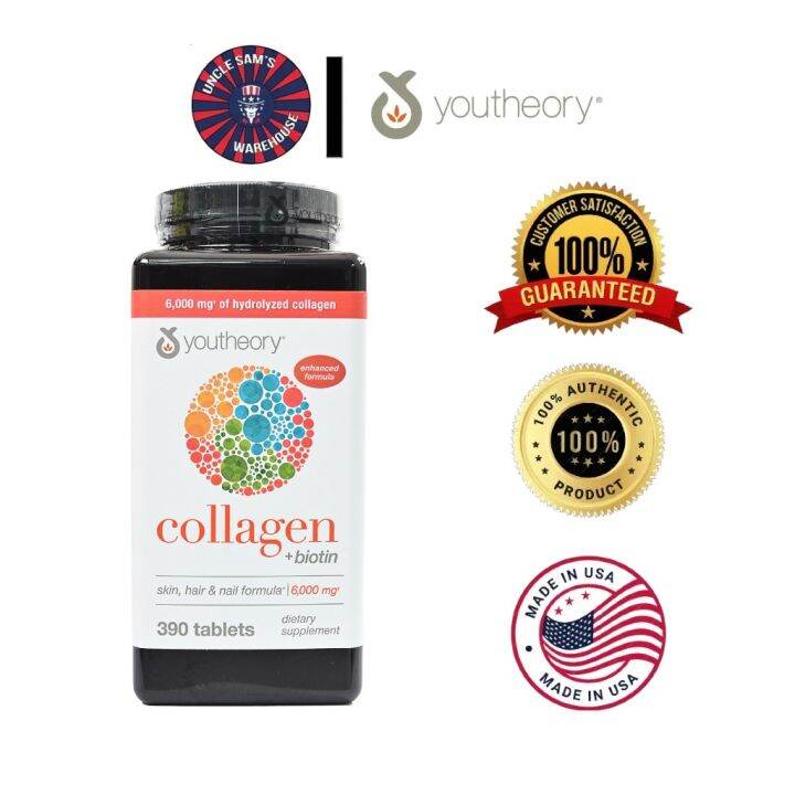 Youtheory Collagen + Biotin 390 Tablets Lazada PH
