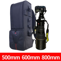 มืออาชีพกระเป๋ากล้อง SLR กระเป๋าเป้สะพายหลังเลนส์เทเลโฟโต้กรณีกันน้ำเหมาะสำหรับ Tamron Sigma Nikon Canon Sony 300มิลลิเมตร400มิลลิเมตร500มิลลิเมตร600มิลลิเมตร800มิลลิเมตรเลนส์เทเลโฟโต้