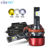 CarTnT 1คู่24000LM สว่างมาก120W H1 H11 H7รถไฟหน้ารถมอเตอร์ไซค์แบบ LED H8 H9 H4 HB4 HB3 9006ไฟ LED Canbus หลอดไฟอัตโนมัติ3000K 4300K 6000K 12V ไฟตัดหมอก