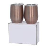 2Pcsset New Stainless Steel Wine Glass Metal Beer Coffee Mug Whiskey Cup Milk Cup Wine Glass With Lid+Straw+Cleaning Brush