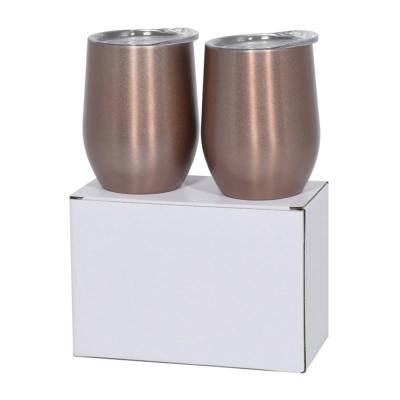 2Pcsset New Stainless Steel Wine Glass Metal Beer Coffee Mug Whiskey Cup Milk Cup Wine Glass With Lid+Straw+Cleaning Brush