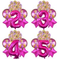 1Set pcs Princess Rapunzel Balloon Girl Birthday Party Supplies Gift Home Decor 32inch Number Ballon Baby Shower Wedding Decor Artificial Flowers  Pla