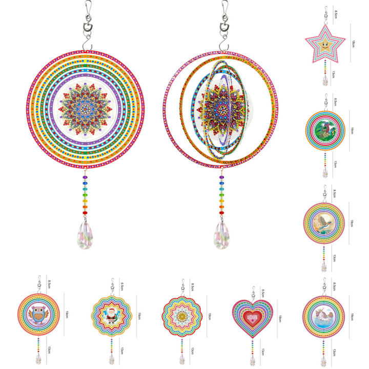 new-diy-diamond-painting-rotatable-spherical-mandala-wind-chimes-hanging-ornaments-garlands-for-door-window-home-decoration-gift