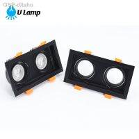 ❇Duplo Quadrado Downlight Frame Iluminação Comercial Intomado ไฟสปอตไลต์ Cob ไฟตะแกรง