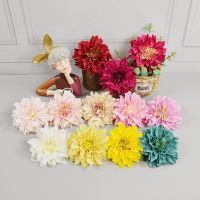 【cw】 1pcs 16cm big artificial silk dahlia flower head for wedding home party decorationflower wall gift box scrapbooking process ！