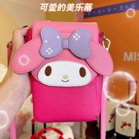 【New product】₪✼ Lovely melody hello Kitty bag Japanese cartoon portable single shoulder bag of PU leather phone his girl small package