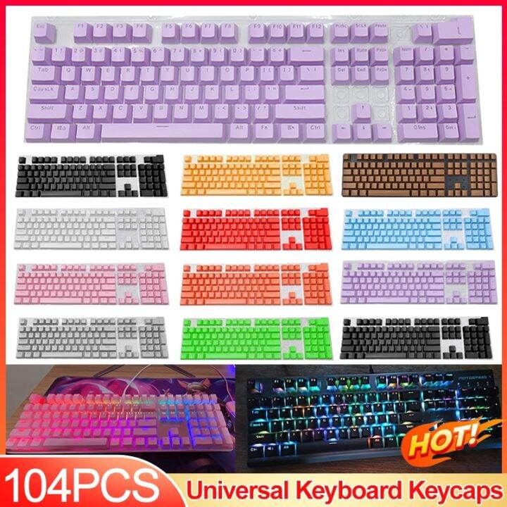 104pcs Mechanical Keyboard Keycaps Ergonomic Universal Replacement Key