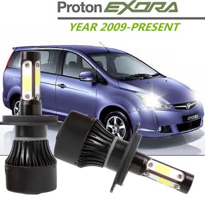 ไฟหน้ารถยนต์ LED 8000LM H4 4 ด้าน สําหรับ Proton Exora YEAR 2009-PRESENT 1 คู่ รับประกัน 10 เดือน